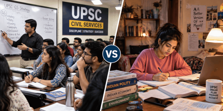 UPSC self-study vs coaching — comparing preparation approaches for civil services